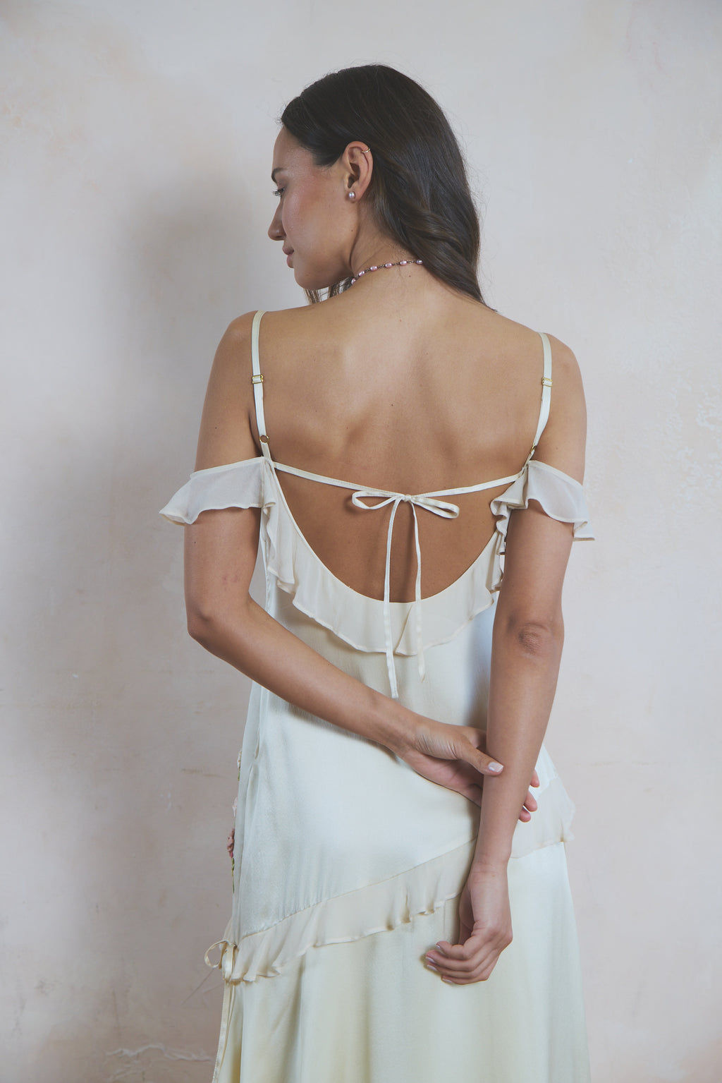 Roseline Asymmetrical Silk Dress