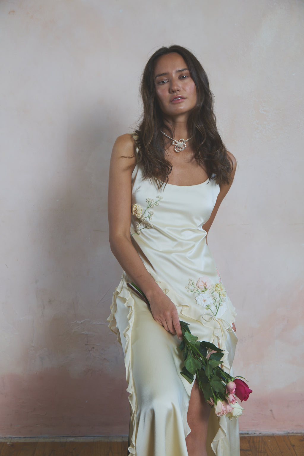 Solène Cascade Silk Gown