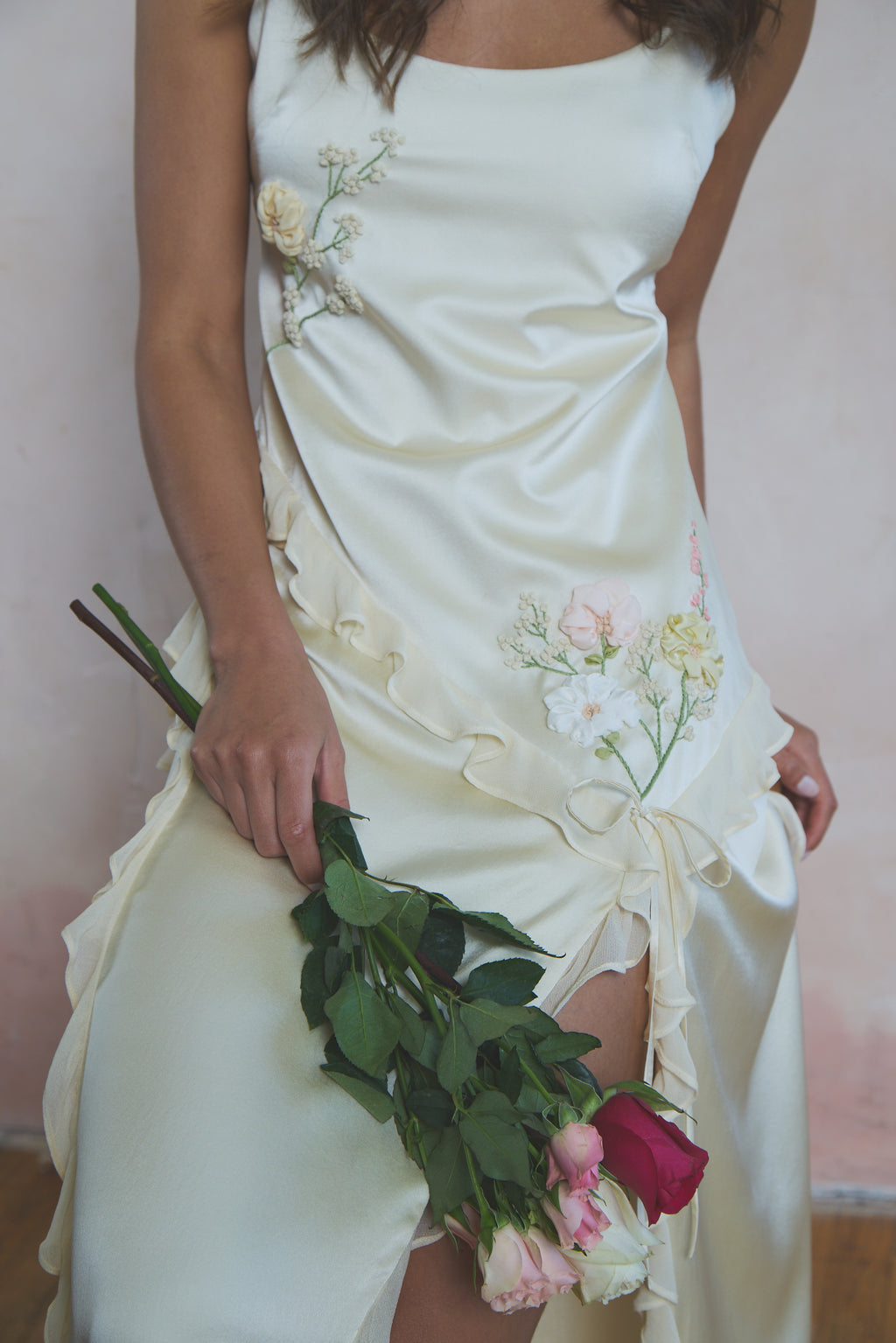 Solène Cascade Silk Gown