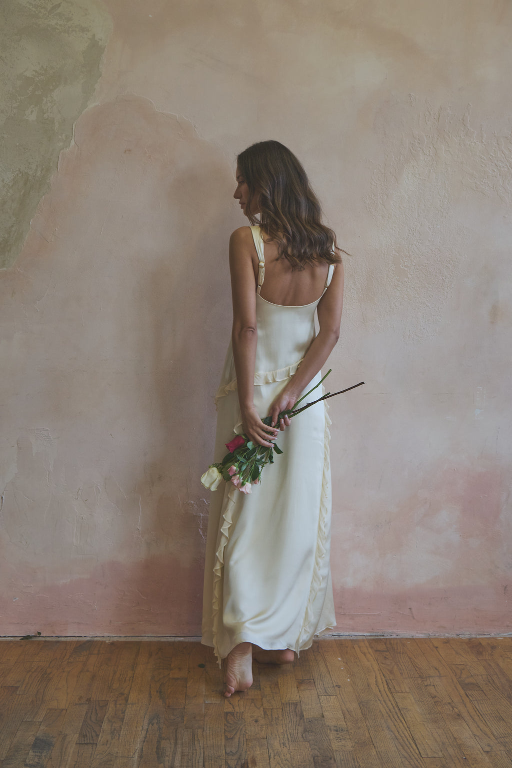 Solène Cascade Silk Gown