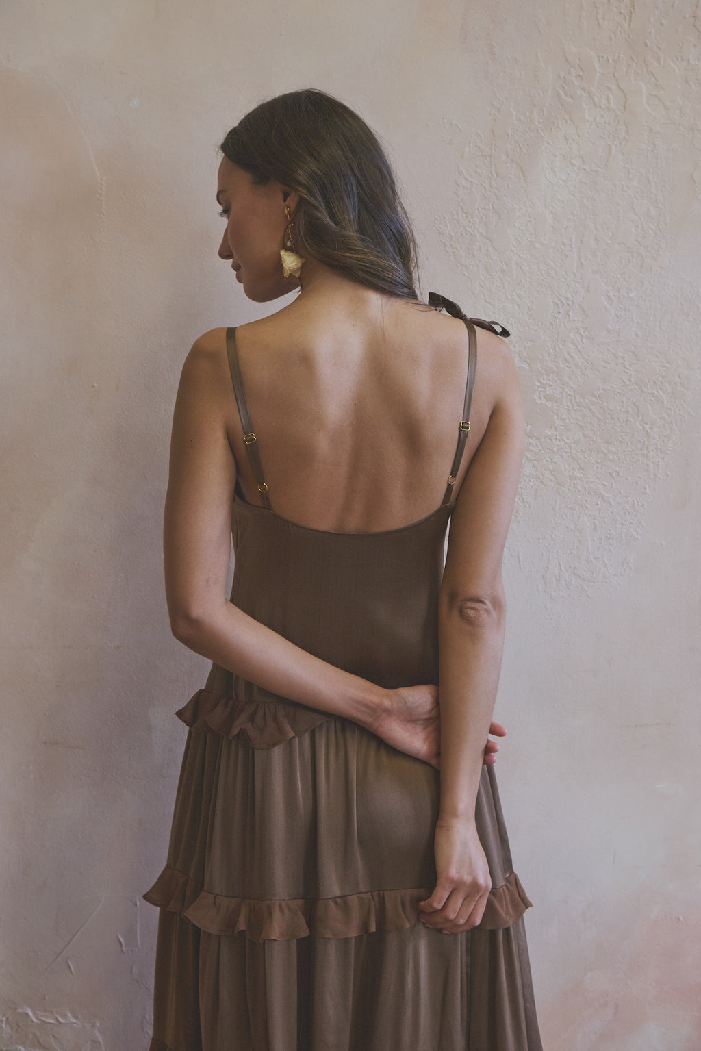 Colette Tiered Silk Gown