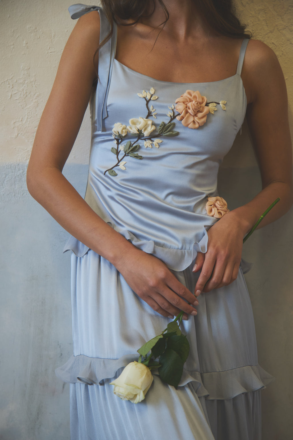Colette Tiered Silk Gown