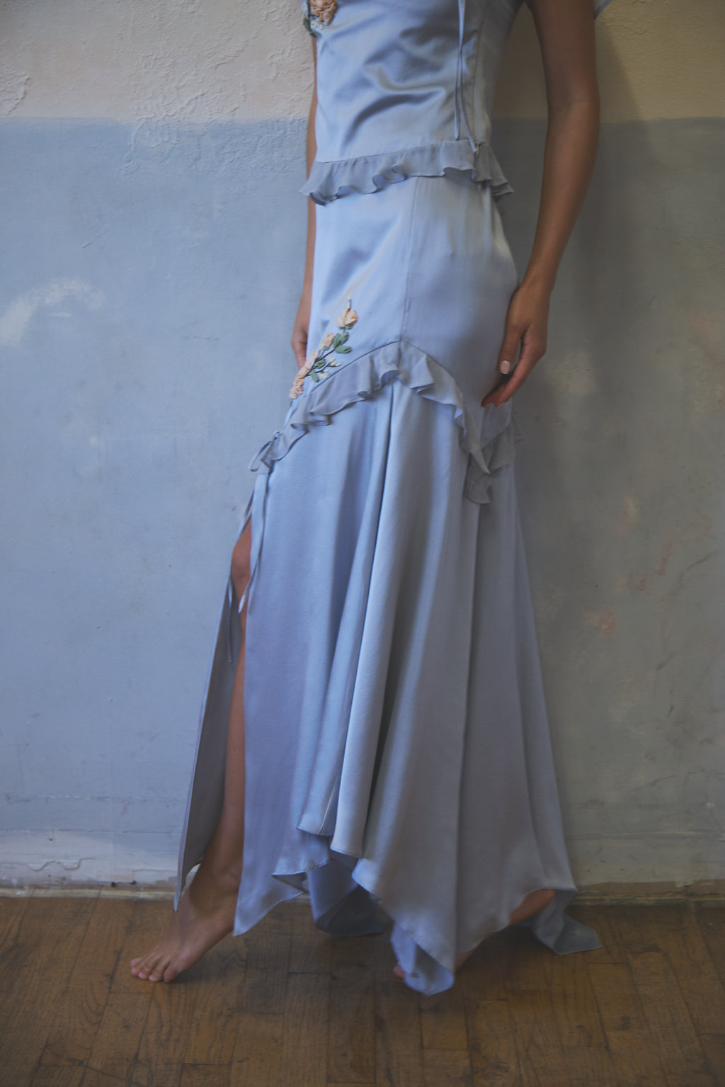 Célestine Asymmetrical Silk Skirt