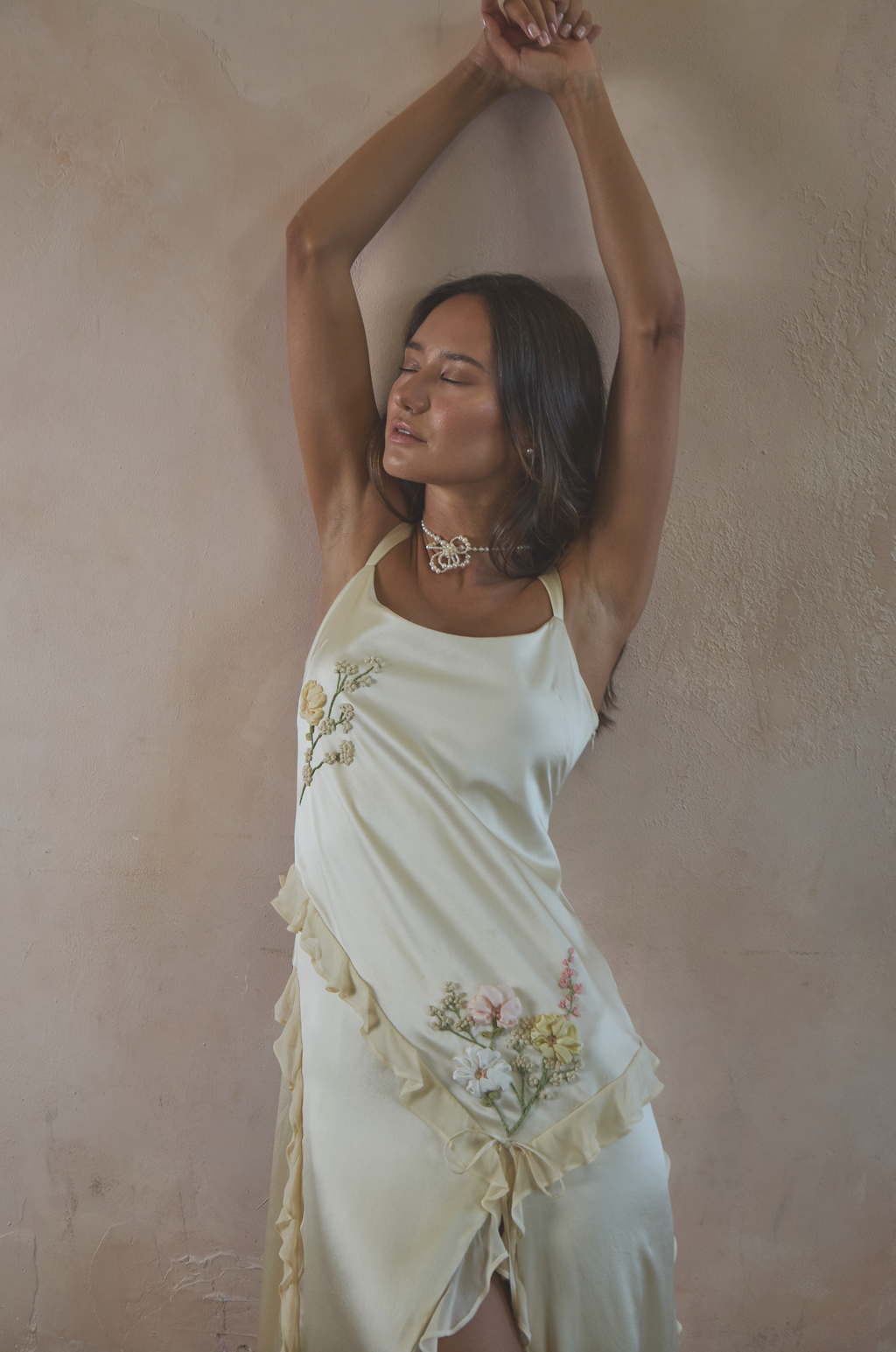 Solène Cascade Silk Gown